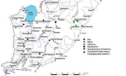 Карта полезных ископаемых приморского края подробная